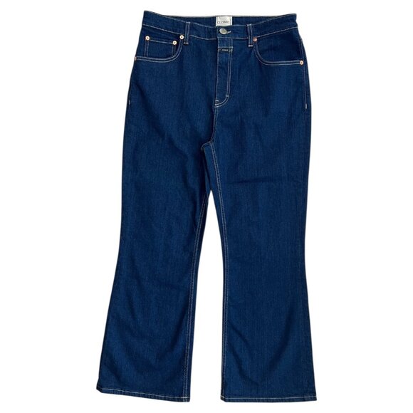 Closed x Anthropologie Hi Sun High Waist Crop Flare Jean Size 32‎ Made in Italy - Picture 1 of 13